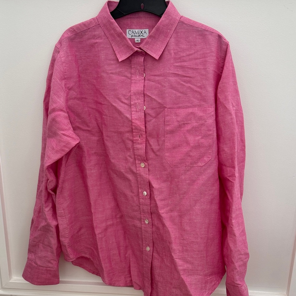 NIKA Men's Vibrant Pink Casual Shirt